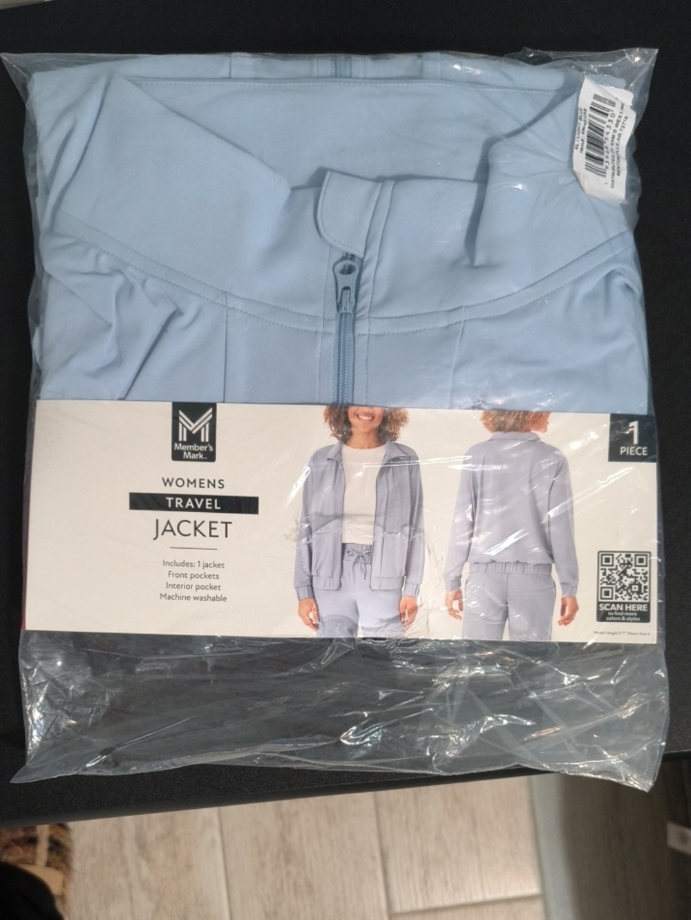 Member's Mark Women's Light Blue Travel Jacket - Picture 1 of 5